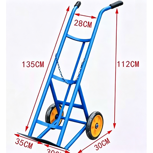 1. Chariot robuste en acier pour bouteille de gaz simple avec chaîne de sécurité et roues pneumatiques pour le soudage - Product Image 5