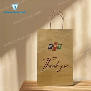 Bolsa de Papel Kraft Marrón Reciclable con Logotipo Personalizado, Bolsa de Compras con Asa, Fabricante y Proveedor OEM de Vietnam - Product Image 3