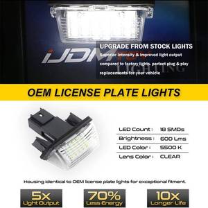 2 Luces LED Canbus para Matrícula, <span class=keywords><strong>Bombillas</strong></span> para Peugeot 206 207 307 308 406 407 <span class=keywords><strong>Citroen</strong></span> C3 <span class=keywords><strong>C4</strong></span> C5 BERLINGO SAXO XSARA - Product Image 4