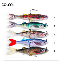 Leurres souples de pêche d'appâts de natation réalistes leurre en plastique souple d'eau salée d'eau douce impression 3D appâts artificiels en Silicone pour poissons