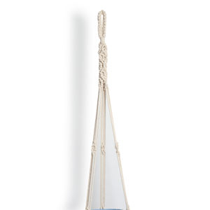 Jardinière murale ronde en macramé en coton écologique |   Porte-plante bohème fait main avec une capacité de 15 kg pour les pots de 6 à 14 pouces - Product Image 2