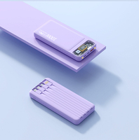 Power Bank 20000mAh Pengisian Cepat, Hadiah Promosi, Baterai Luar Ruangan OEM untuk Ponsel Dilengkapi Kabel