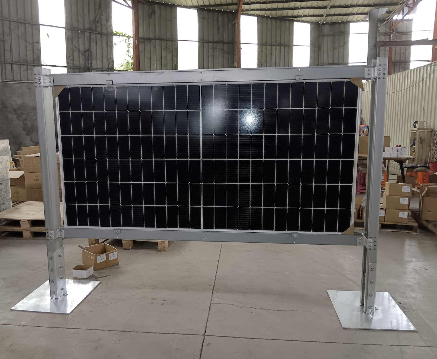 AS Solar Fence Vertical Bifacial Structure Solar Ground Pv Mounting Systems for Open Ground Agriculture or Agricultural Farmland · image 5