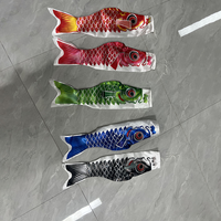 2024 Grosir Bendera Ikan Koi Jepang Satin, Hiasan Gantung Layang-layang Ikan, Dekorasi untuk Bar Sushi Jepang