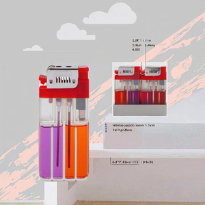 Accendino a Gas Ecologico Shunfa a Doppia Fiamma per Esterni, con Fiamma Aperta, in Plastica, per Sigarette, Ideale per Omaggi - Product Image 3