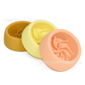 Gamelle ronde en silicone de qualité alimentaire pour chat et chien, anti-glouton, petite taille, pour l'alimentation des chats, 130x130x48mm - Product Image 4