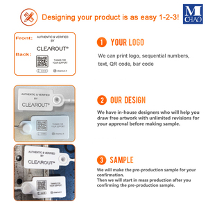 Tùy Chỉnh Dùng Một Lần Nhựa May An Ninh Con Dấu Treo Thẻ Zip Tie Cho Quần Áo Túi Phí Miễn Phí Tùy Chỉnh In Ấn Logo - Product Image 2