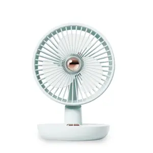 Table Desk Rechargeable Portable Foldable Shake Head Fans Mini Fan Kitchen Cool Air With 3 Vanes And 2400mAh Battery