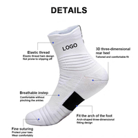Chaussettes de sport athlétiques les plus vendues, chaussettes de basketball de haute qualité, design tricoté, respirantes, antibactériennes, chaussettes d'entraînement sportif