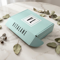 Boîte d'expédition pliante en carton kraft ondulé recyclé brun, impression personnalisée avec logo, pour emballage de vêtements, cosmétiques et cadeaux