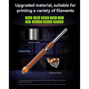 Boquilla de Intercambio Rápido Creality Oficial K2 Plus de 0.4 mm, Aleación de Cobre y Acero Endurecido, 2 Piezas, Accesorio para Impresoras 3D - Product Image 3