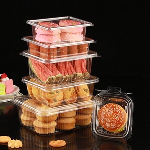 Bánh thực phẩm dùng một lần <span class=keywords><strong>container</strong></span> thực phẩm cấp hộp nhựa cho món tráng miệng bánh mì salad lấy đi Stackable rõ ràng bao bì vỉ - Product Image 2