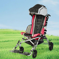 Fauteuil roulant pliable pour enfant atteint de paralysie cérébrale, avec assise, dossier et repose-pieds réglables, modèle CS07, pour enfants ayant des besoins spéciaux