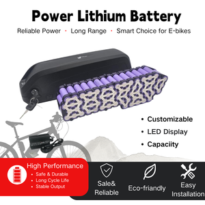 Batterie lithium-ion cylindrique rechargeable 18650 Hailong 1Type2 pour vélo électrique, batterie de remplacement 36V48V 52V, ensemble complet avec chargeur - Product Image 1
