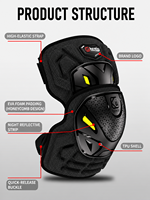 KEWIG KP1 Équipement de protection anti-chute pour moto, genouillères et coudières, écologiques et hautement élastiques