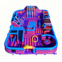 Parque de Juegos Inflable Comercial Gigante, Ciudad de Diversión Inflable de PVC para Alquiler en Grandes Festivales y Eventos