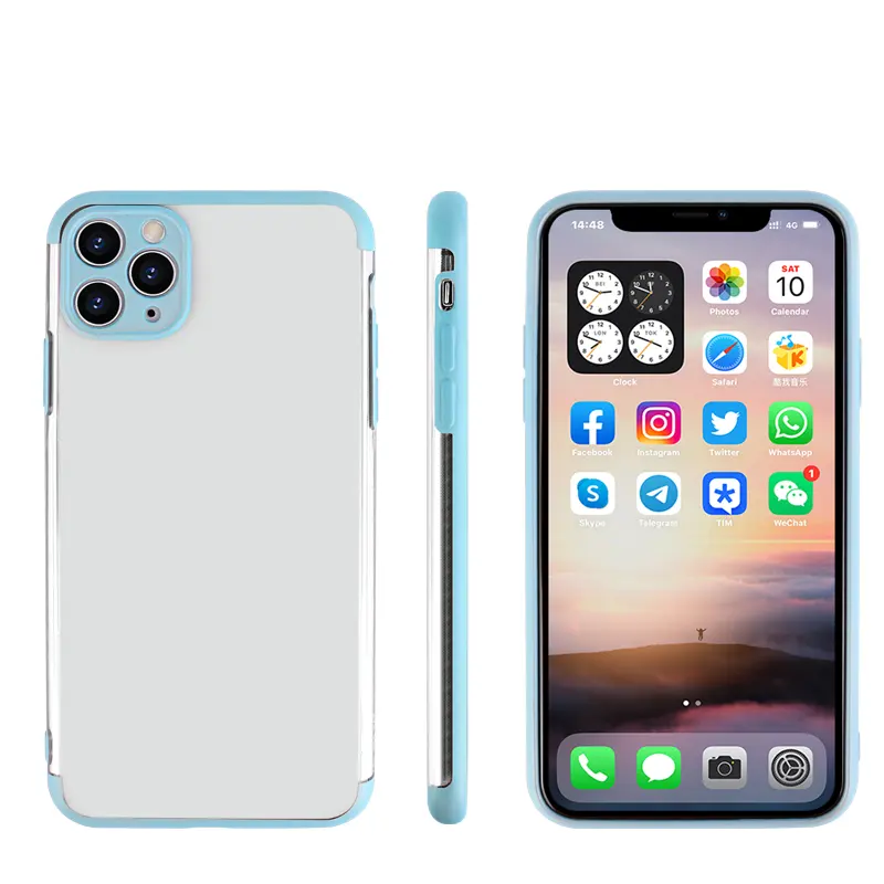 Camera Protection Bumper Phone Cases For Iphone 11 11 Pro Max Plus Matte Translucent Shockproof Back Cover