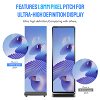 Écran d'affichage LED pliable et amovible pour affiches intérieures, lecture multimédia, publicité, événements, P1.86, sur pied, en stock aux États-Unis et en UE