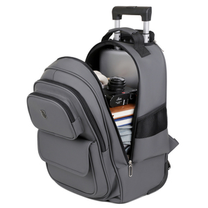 Unisex Công Suất Lớn Biểu Tượng Tùy Chỉnh Xe Đẩy Ba Lô Bánh Xe Oxford Du Lịch Không Thấm Nước Kinh Doanh Máy Tính Xách Tay Ba Lô Thời Trang Dây Kéo - Product Image 5