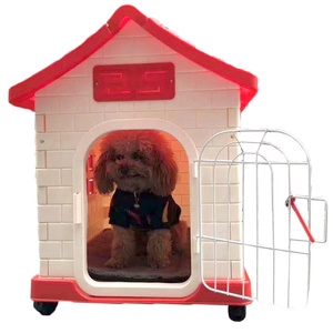 Perrera de plástico para perros al aire libre, casa de perro con inodoro impermeable y extraíble para interiores y exteriores - Product Image 5