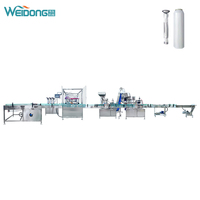 Ligne de remplissage automatique d'aérosols Bag-on-Valve (BOV) 80-90 CPAM 1% Haute Précision 220V pour produits cosmétiques à base d'eau