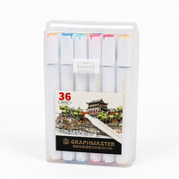 Ensemble de marqueurs permanents professionnels STA pour la vente en gros, 36 marqueurs à l'alcool colorés à double pointe pour le dessin