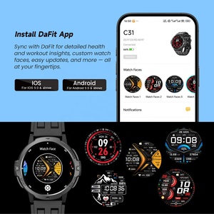Smartwatch C31 Impermeabile 3ATM <span class=keywords><strong>2026</strong></span> con GPS, Bussola, Barometro, Altimetro, Schermo da 1.46'' e Batteria da 500mAh per Sport all'Aperto e Fitness - Product Image 6