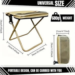Taburete Plegable de Aluminio para Exteriores, Silla Portátil para Camping, Bolso de Hombro, Silla Deportiva Plegable - Product Image 4