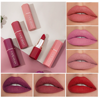 Coffret de rouges à lèvres HANDAIYAN pour le commerce international, 6 couleurs, fini mat, longue tenue, anti-transfert, pour le maquillage transfrontalier