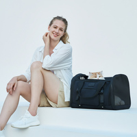 Sac de transport pliable pour animaux de compagnie, approuvé par les compagnies aériennes, petit modèle pour chiens et chats, en néoprène respirant et maille, sac de voyage pour animaux de compagnie