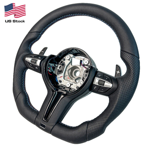 Volante de Cuero Completo con Costuras Tricolores, Envío Gratis desde EE. UU., Compatible con <span class=keywords><strong>BMW</strong></span> F82 <span class=keywords><strong>F20</strong></span> F30 F32 M3 F80 M4 F82 F87 - Product Image 1