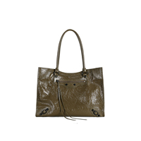 Sac fourre-tout de moto grande taille pour femme - Sac à main en cuir véritable avec clous métalliques