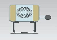 Support d'Ordinateur Portable OEM Avec Ventilateur de Refroidissement et Support de Téléphone, Socle Rehausseur Rotatif à 360 Degrés pour Ordinateur Portable de Bureau