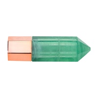 Bouteille d'huile essentielle pour massage facial par acupression, en cristal hexagonal naturel violet, rose et blanc, pour les professionnels.