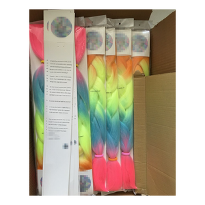 Wholesale Christmas Color Bling Tinsel Hair Extension High Quality Raw Material Ombre Jumbo <strong>Braid</strong> Synthetic Hair for Braiding - Product Image 6