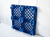Palette en plastique à double grille Tianzi Zero Worry TBT-1512 pour la logistique, la manutention à la chariot élévateur et l'empilage en entrepôt, épaissie et résistante à l'humidité