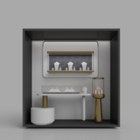 Vitrine de présentation pour bijouterie sur mesure, vitrine autoportante verrouillable en verre trempé avec éclairage par projecteur pour les magasins de détail