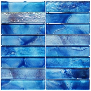 Mosaïque <span class=keywords><strong>de</strong></span> piscine en verre premium 12x12'' bleu cristal givré pour la ligne <span class=keywords><strong>de</strong></span> délimitation <span class=keywords><strong>de</strong></span> la piscine - Product Image 6
