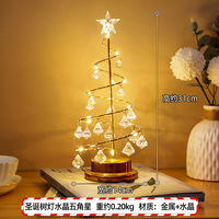 DREA cadeau de noël pentagramme en fer forgé, accessoires de maison avec lumières, ornements, décoration de bureau