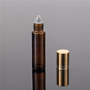 Luxury Glass Cylinder Roller <b>Bottle</b> Essential Oil Skin Care Serum Screen Printing 10ml Roll-On Cap LK01 Includes Packaging B - Product Image 1