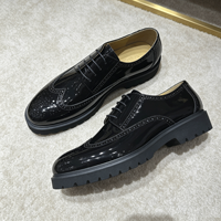 Herren Lederschuhe Schwarz Leichtgewichtig und Höhenerhöhend Plateau-Anzugschuhe Luxuriöse Business-Schuhe