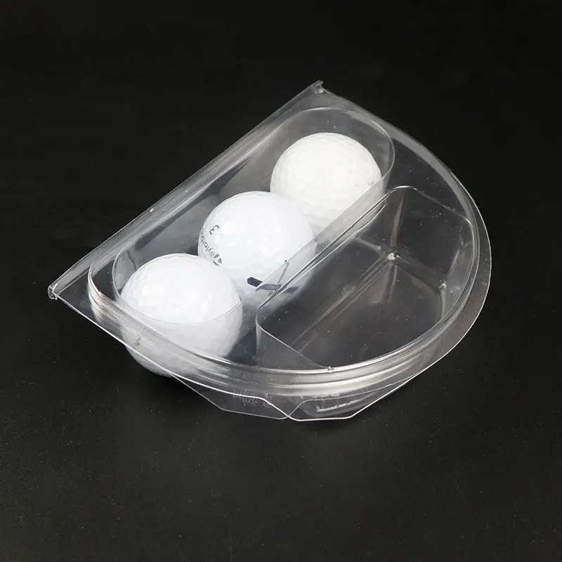Package Clearbox 3 Golfballs Custom Clamshell Packaging Plastic PET PVC Clear Clamshell Packaging Blister For Golfball