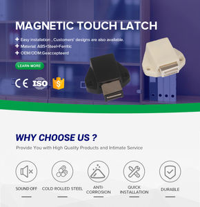 Kait pintu kabinet, gaya Modern magnetik dorong untuk membuka perangkat Rebound dan kunci untuk lemari untuk ruang tamu dan kamar mandi - Product Image 6