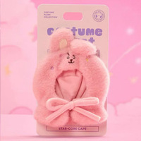 Série de kits lumineux coréens F14, style animal, Ami Stick, couvre-tête en peluche courte super douce, motifs ours, chien, cœurs, pour poupée