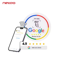 100mm großer Dimeter Kontaktloser NFC Google Review QR-Code-Aufkleber Epoxy-Tag NFC Google Review Mitglieds karte Aufkleber Scan