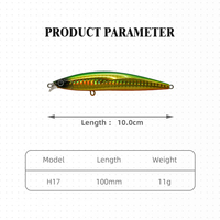NOUVEAU Leurre flottant en plastique dur 100mm 11g pour lancer ultra-loin, appât de pêche pour eau salée et brochet avec billes grondantes