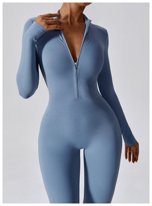 <span class=keywords><strong>Tuta</strong></span> Intera da Donna Sexy per Allenamento, <span class=keywords><strong>Leggings</strong></span> Lunghi, <span class=keywords><strong>Tuta</strong></span> da Palestra, Body Fitness, <span class=keywords><strong>Tuta</strong></span> da Yoga <span class=keywords><strong>con</strong></span> Cerniera - Product Image 3