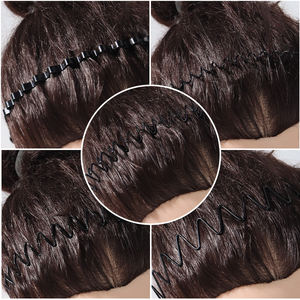 מפעל מותאם אישית 5pcs חם מוכר מתכת ראש שחור חישוק גל שיער hop גל תסרוקת יוניסקס אביזרים לנשים גברים - Product Image 6