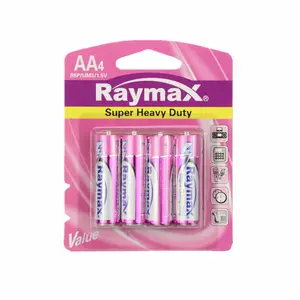 Raymax Pin R6 1.5V Chất Lượng Cao Pin Khô Nặng Carbon Kẽm AA Cỡ 900MAh Để Điều Khiển Từ Xa