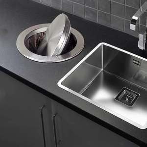 Leasylife ที่คลุมถังขยะในตัวสำหรับเคาน์เตอร์ด้านบนบาร์ห้องครัวในตัวฝาปิดถังขยะ - Product Image 2